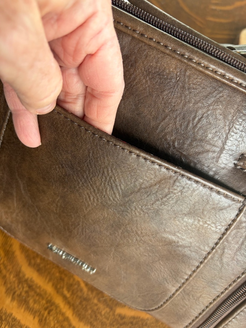 Montana West Brown Embellished Women's Shoulder Bag w/concealed compartment - Picture 11 of 16